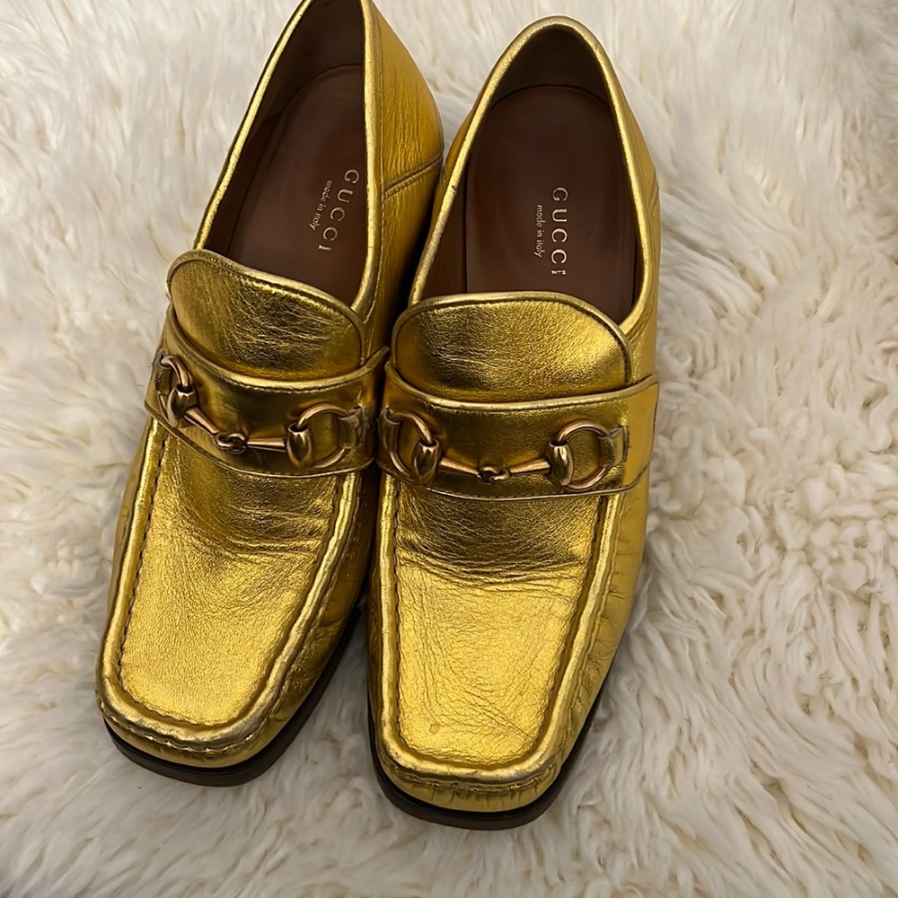 Gucci Gold Work Shoes